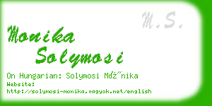 monika solymosi business card